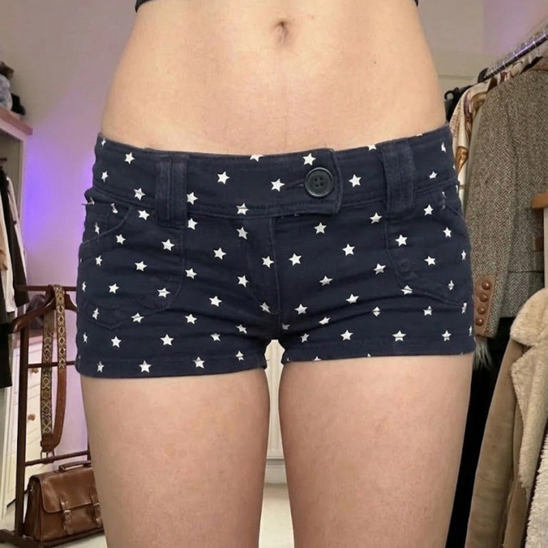 Damen Modische Shorts mit Sternenmuster und praktischem Schnitt R&B