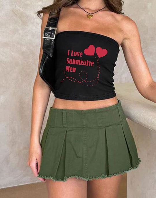 Damen Bandeau-Top mit maritimen Motiv und elastischem Material R&B