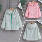 Damen nan ultraleichte Kapuzen-Nylonjacke mit UV-Schutz, winddichter Ausstattung und Reißverschlusstaschen R&B