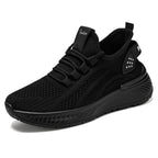 Damen nan atmungsaktiver Strick-Freizeitsneaker mit elastischem Schlupfkragen und gedämpfter Keilsohle R&B