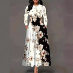 Damen Maxikleid mit floralem Design und praktischen Taschen R&B