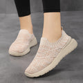 Damen Freizeit-Sneaker aus atmungsaktivem Strickmaterial mit flexiblem Design
