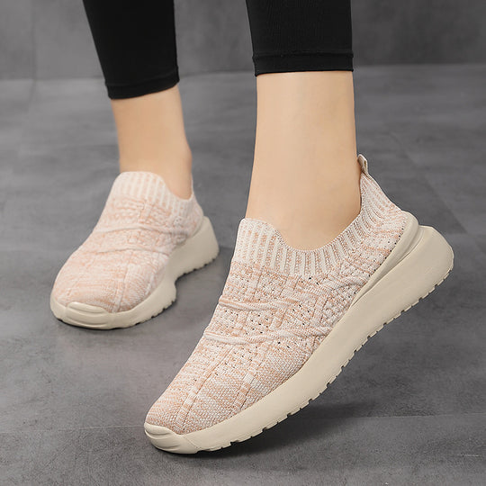 Damen Freizeit-Sneaker aus atmungsaktivem Strickmaterial mit flexiblem Design R&B