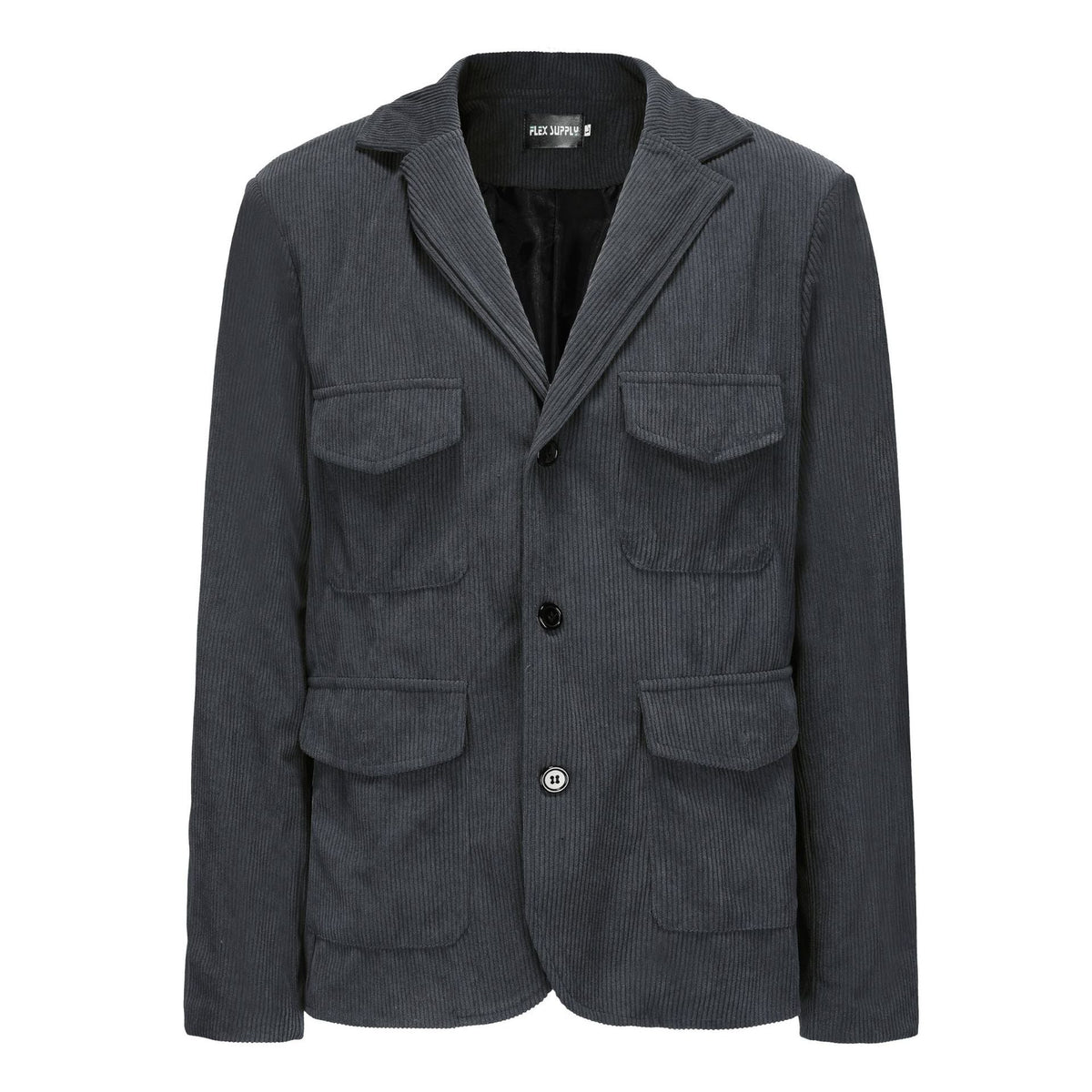 Damen modischer Cordblazer mit funktionalen Taschen R&B