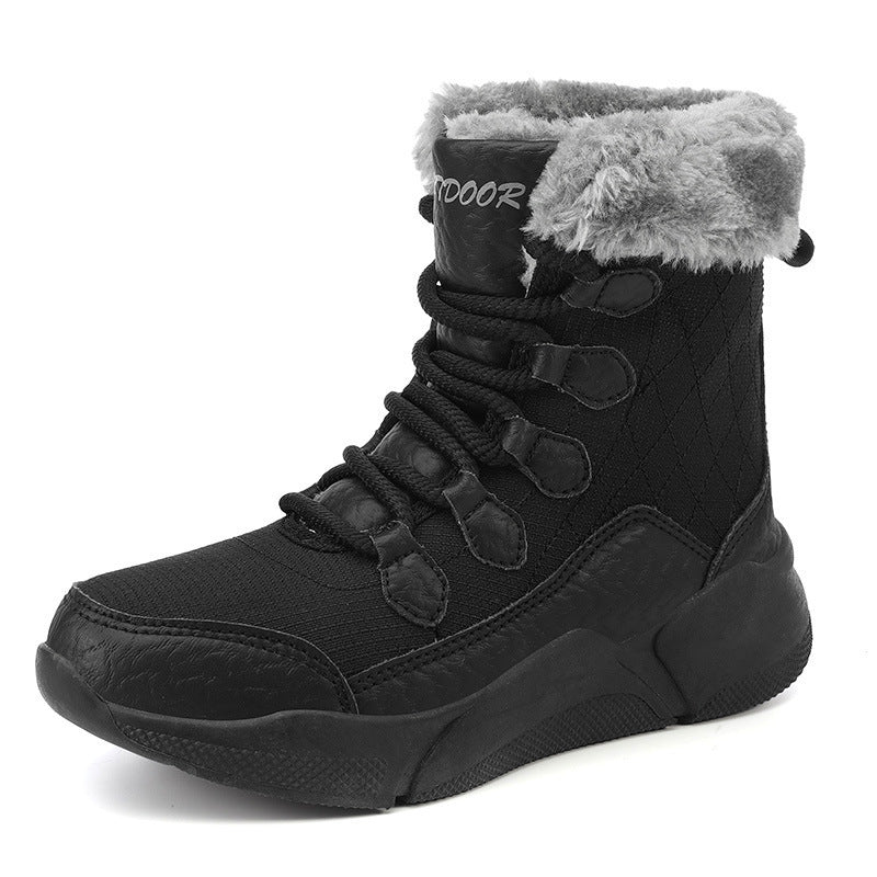 Damen isolierte Winterstiefel mit kuscheligem Futter und rutschfester Sohle