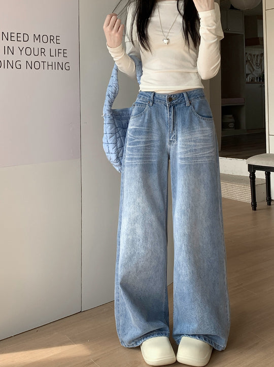 Damen Palazzo-Jeans im angesagten vintage Look mit weitem Bein R&B