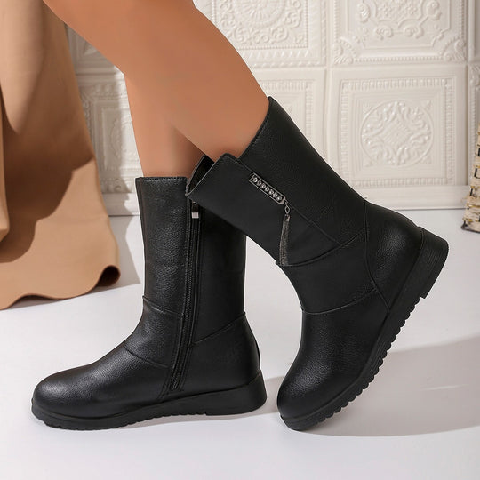 Damen modische Stiefel mit elegantem Reißverschluss und komfortabler Sohle R&B