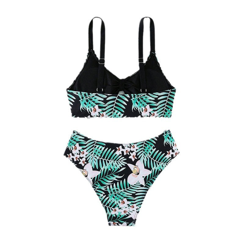 Damen Bikini-Set mit floralem Design und verstellbaren Trägern R&B