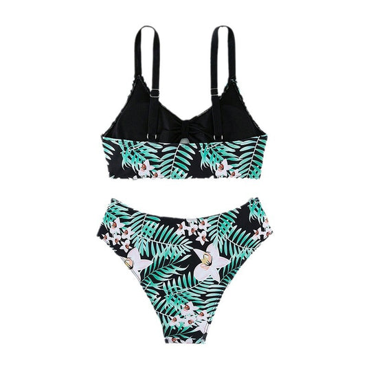 Damen Bikini-Set mit floralem Design und verstellbaren Trägern R&B