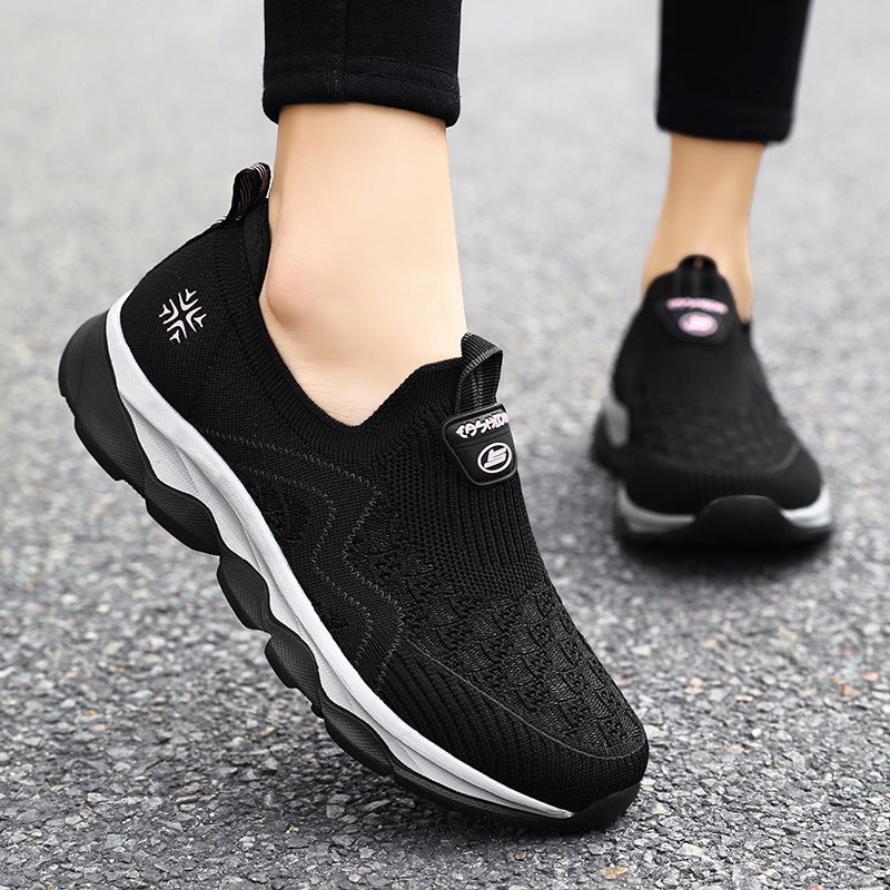 Damen Atmungsaktive Slip-On Spazier-Sneaker mit flexibler Sohle R&B