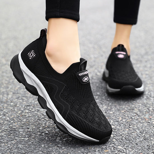 Damen Atmungsaktive Slip-On Spazier-Sneaker mit flexibler Sohle R&B