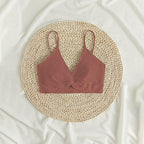 Damen sommerlicher Bralette-Bikinioberteil mit eleganter Twist-Detail