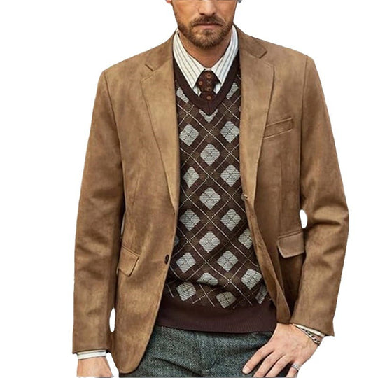 Herren modischer Anzugblazer aus feinster Wolle R&B