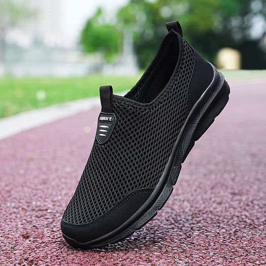 Unisex nan ultraleichter Netz-Slipper mit viskoelastischem Fußbett und flexibler rutschfester Laufsohle R&B