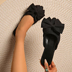 Damen Flache Slippers mit dekorativem Schleifen-Design R&B