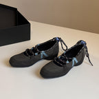 Damen bequeme Mokassins mit raffinierten Schnürdetails und komfortabler Sohle R&B