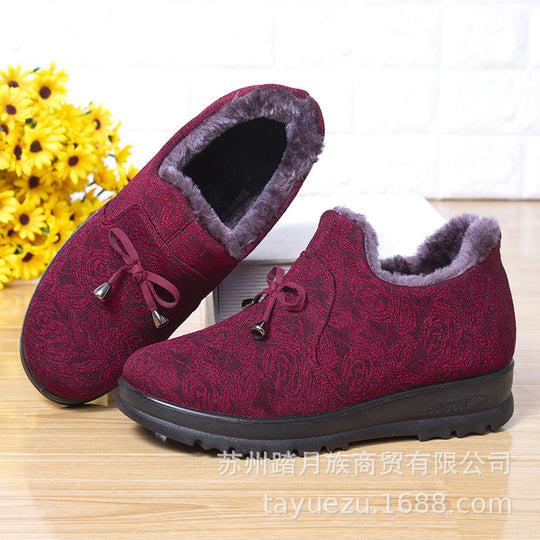 Damen Warme und modische Hausschuhe mit floralem Design R&B