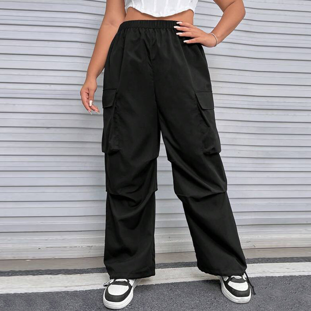 Damen Cargohose mit seitlichen Taschen und elastischem Bund R&B