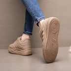 Damen sportliche Sneaker mit rutschfestem Profil und wärmendem Innenfutter