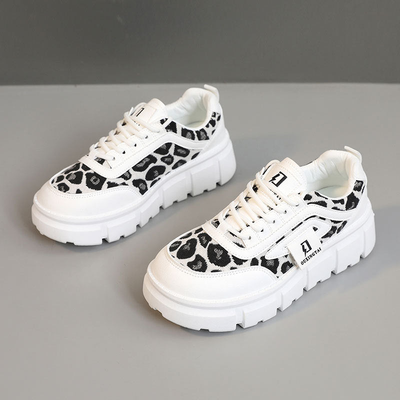 Damen Chunky Sneakers mit lässigem Leoparden-Design und komfortabler Dämpfung R&B