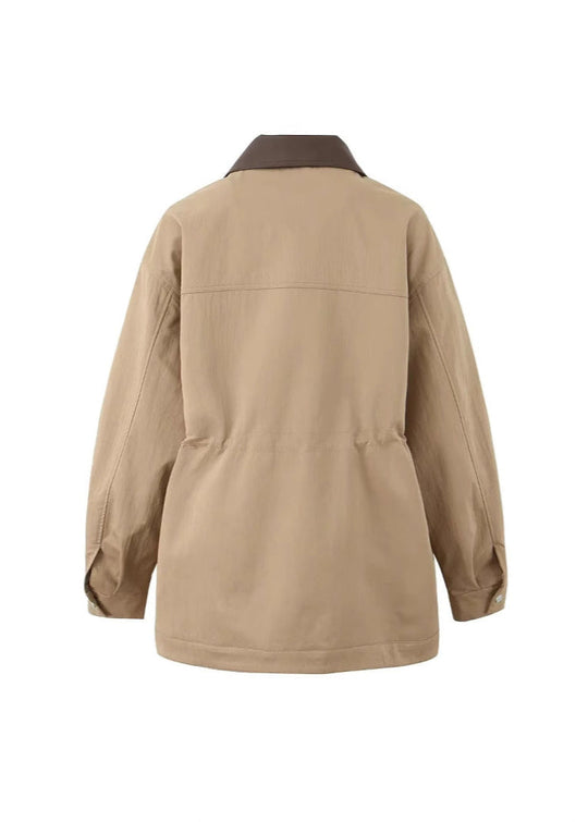R&B | Utility-Jacke mit Kontrastkragen