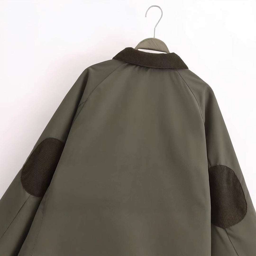 Damen Übergangsjacke mit hohem Kragen und praktischen Taschen R&B