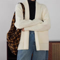 Damen Weicher Strickcardigan mit Rundhalsausschnitt und lässigem Schnitt