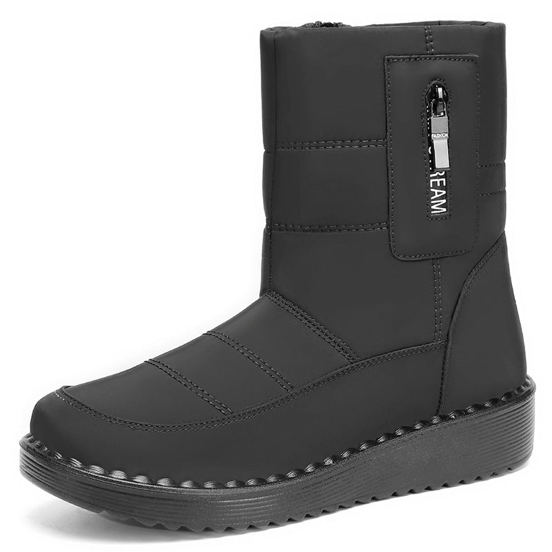 Damen Gefütterte Winterstiefel mit rutschfester Sohle und modischem Reißverschluss R&B