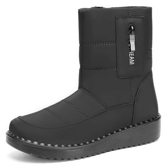Damen Gefütterte Winterstiefel mit rutschfester Sohle und modischem Reißverschluss R&B