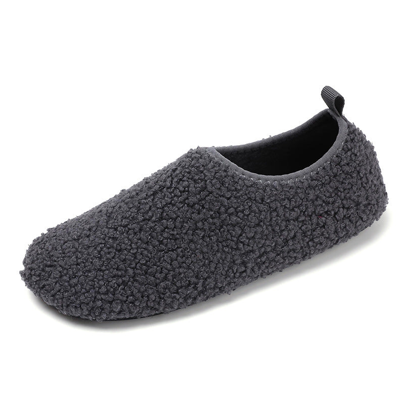 Damen Hausschuhe aus flauschigem Stoff mit rutschfester Sohle R&B