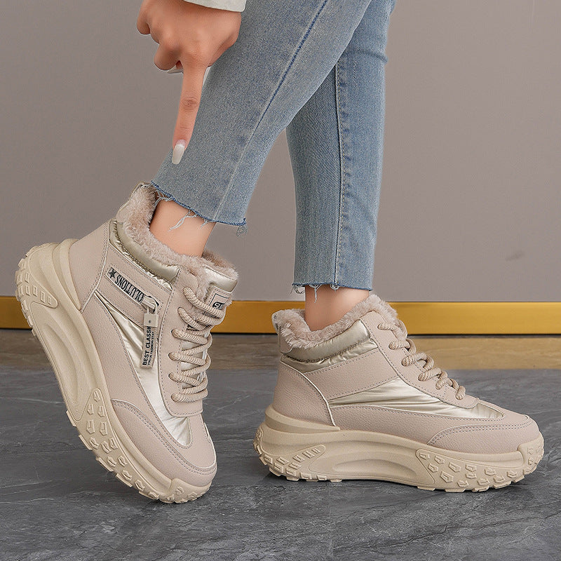 Damen High-Top Sneakers mit isolierendem Fleece und rutschfester Profilsohle R&B