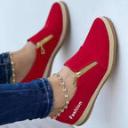 Damen Modische Slip-On Schuhe mit goldenen Akzenten