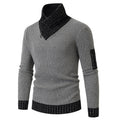 Herren Pullover mit modernem asymmetrischem Kragen und strukturiertem Design R&B
