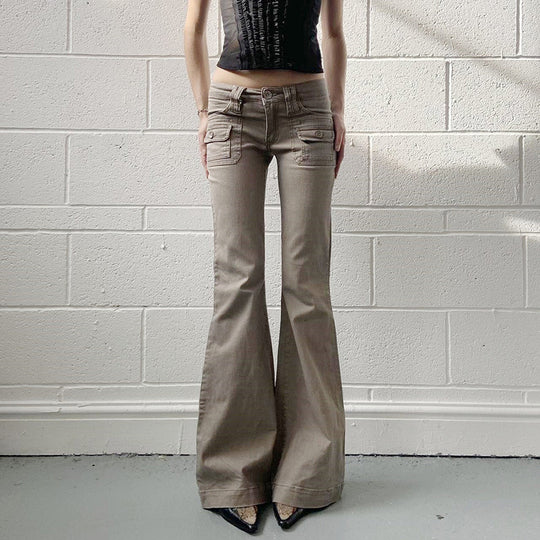 Damen Flared Cargo-Hose mit modischem Schnitt und praktischen Taschen R&B