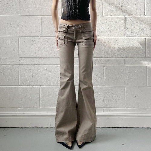 Damen Flared Cargo-Hose mit modischem Schnitt und praktischen Taschen R&B