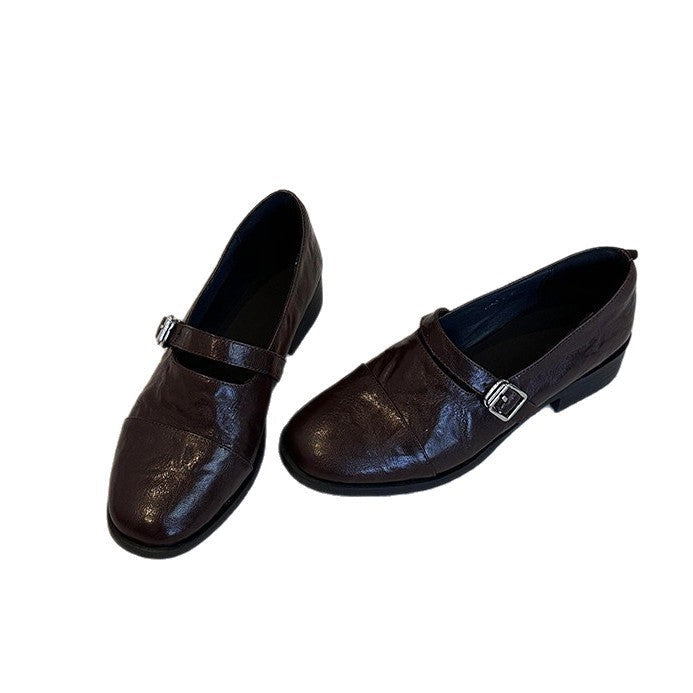 Damen Elegante Mokassins mit dekorativem Riemchen