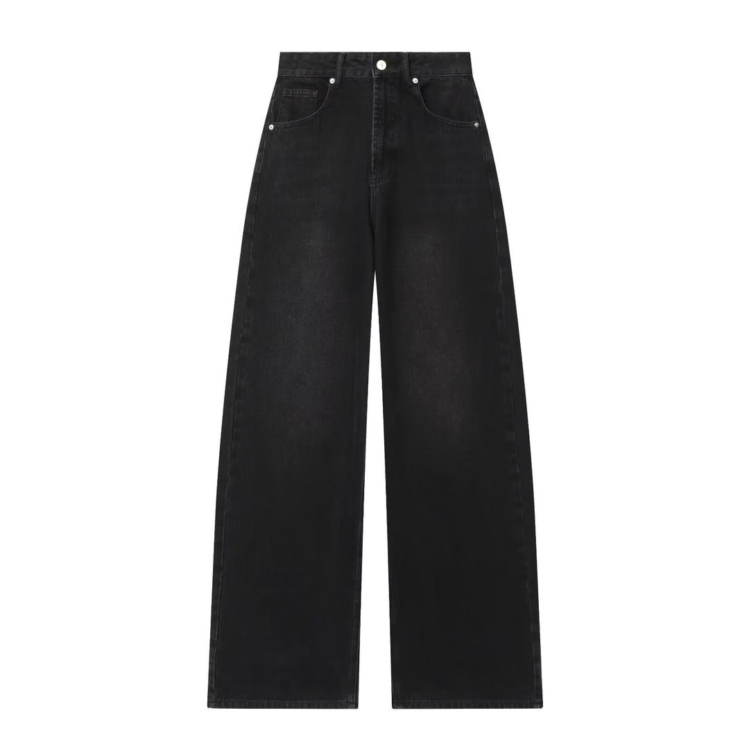 Damen weite Hochbundhose aus nachhaltigem Material mit eleganter Textur R&B