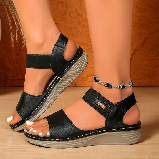 Damen bequeme Sandalen mit atmungsaktivem Obermaterial und rutschfester Sohle R&B