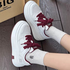 Damen Chunky Sneaker mit hoher Plattform und atmungsaktiver Obermaterialstruktur