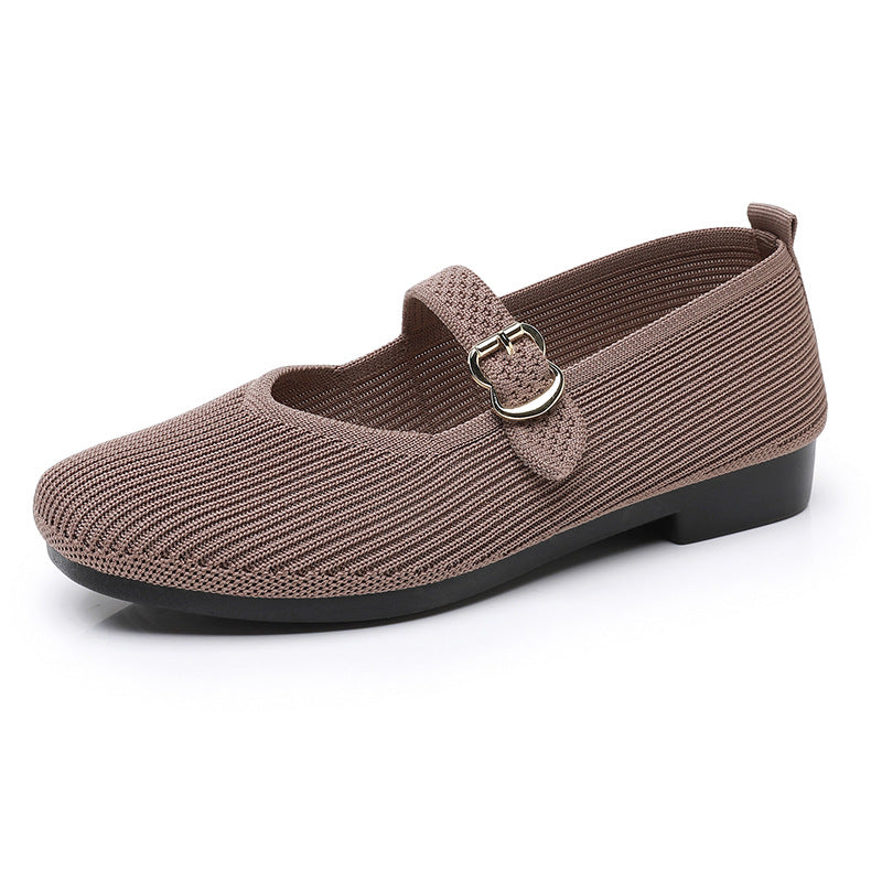 Damen elegante Ballerinas mit verstellbarem Riemen R&B