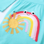 Mädchen Tüllkleid mit verspieltem Regenbogen-Motiv R&B
