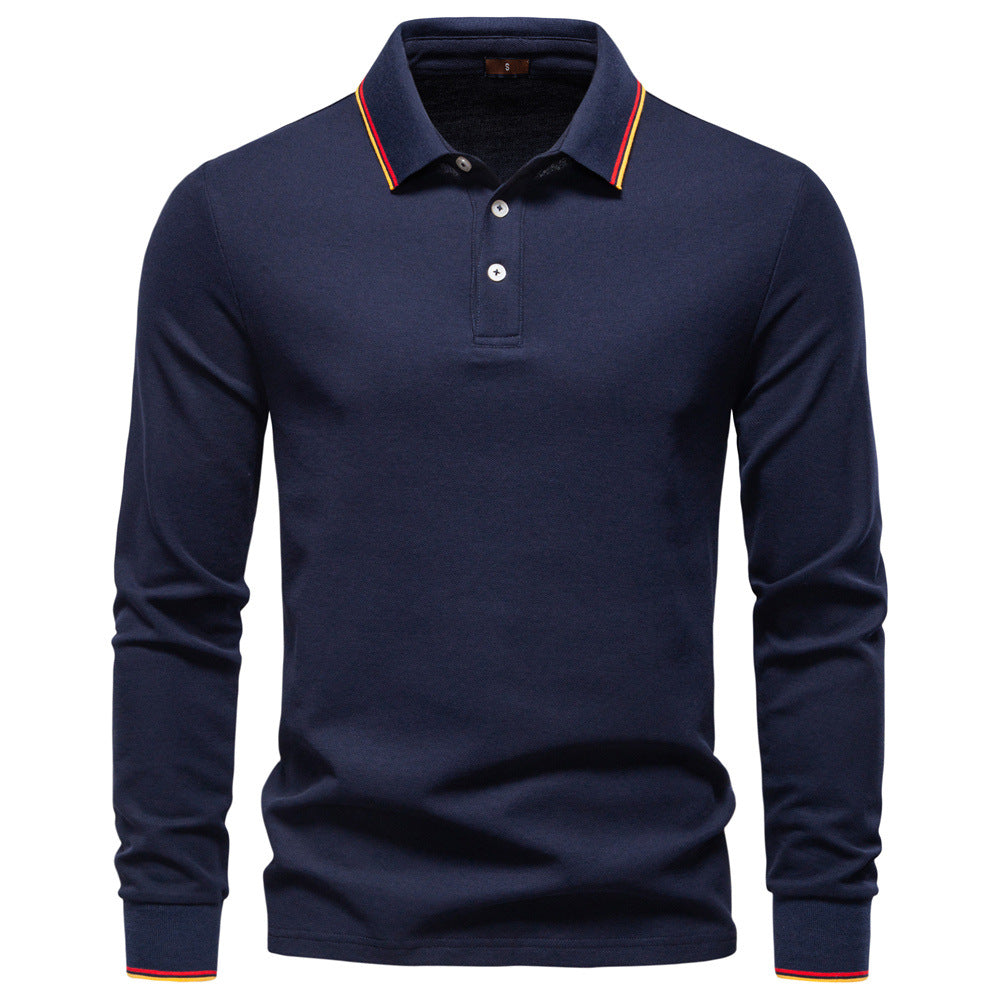 Herren Langarm Poloshirt