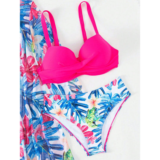 Damen Bikini-Set mit innovativem Design und floralem Print R&B
