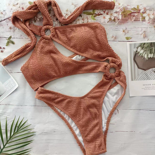 Damen Triangel-Bikini mit aufregendem Cut-Out und elastischem Stoff R&B
