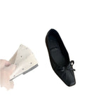 Damen elegante Ballerinas mit modischer Schleifenverzierung R&B