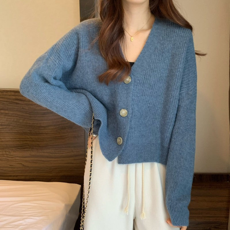 Damen Komfortabler Strickcardigan mit Knopfdetails und feiner Struktur R&B