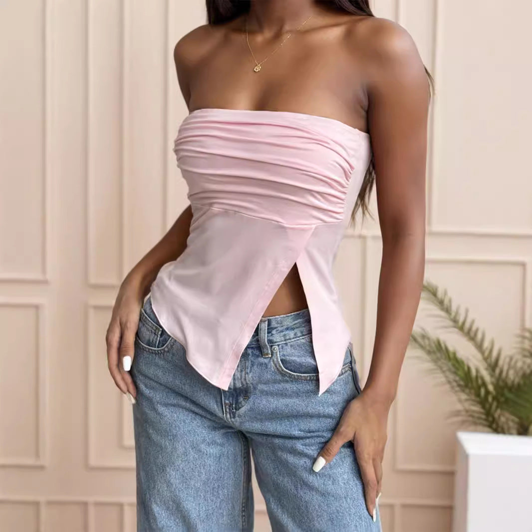 Damen Wickeloberteil mit raffiniertem Rüschendesign R&B