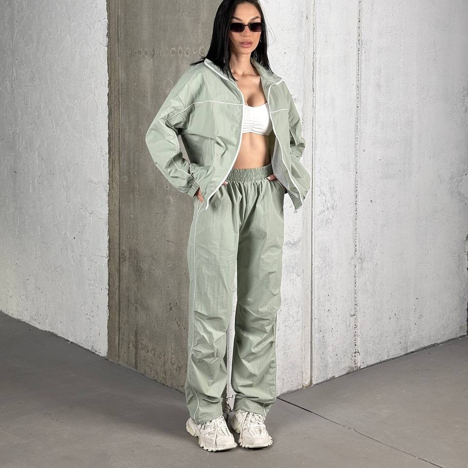 Damen sportliches Freizeit-Set mit atmungsaktiven Stoffen und elastischem Bund R&B