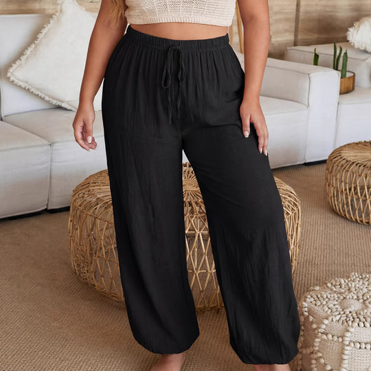 Damen luftige Freizeithose mit elastischem Bund R&B