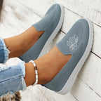 Damen luftige Slip-On Sneakers mit atmungsaktiver Struktur R&B
